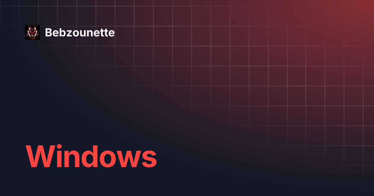 Windows bebzounette
